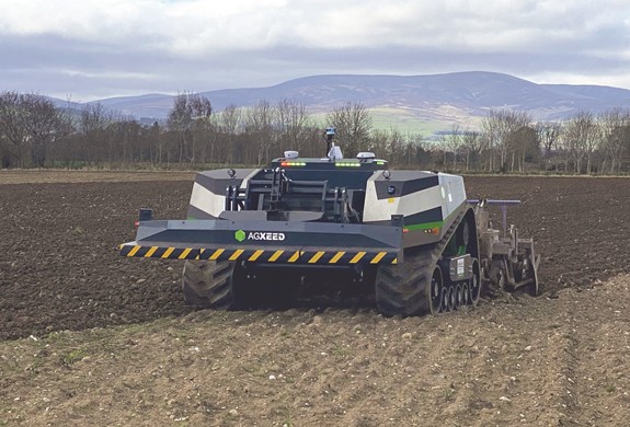 The AgXeed autonomous tractor is being offered in Scotland by SoilEssentials.