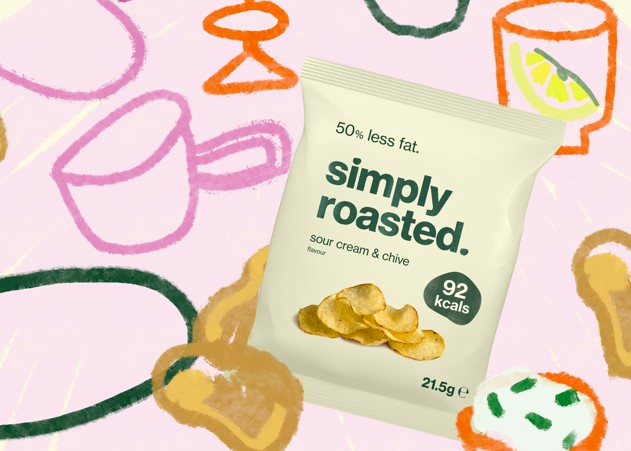 Simply Roasted Sour Cream & Chive Baked crisps